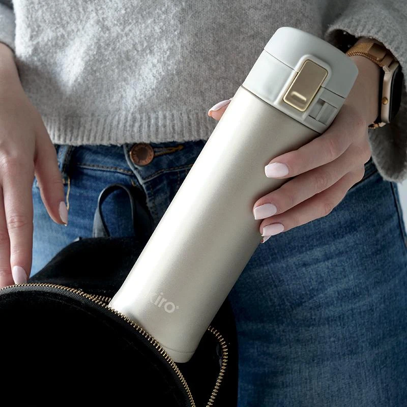 Termogertuvė su vakuumine izoliacija KIRO KI502S, sidabrinės spalvos, 500 ml