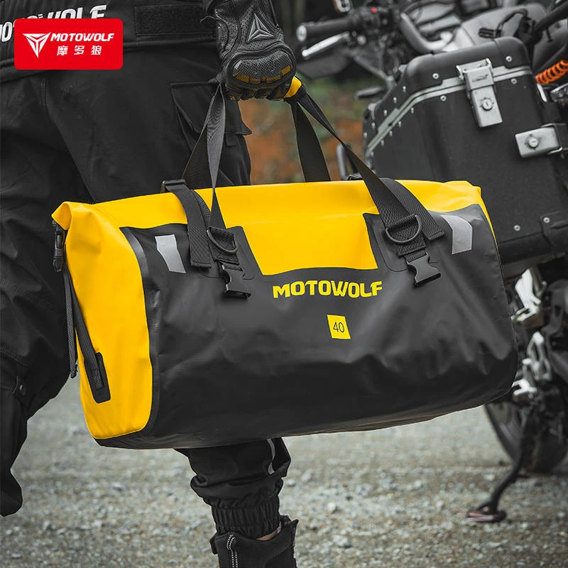Krepšys MotoWolf Juodas/Geltona MDL0717BY, 40 L