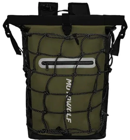 Kuprinė MotoWolf Army Žalias MB3AG, su integruota gertuve, 21 L
