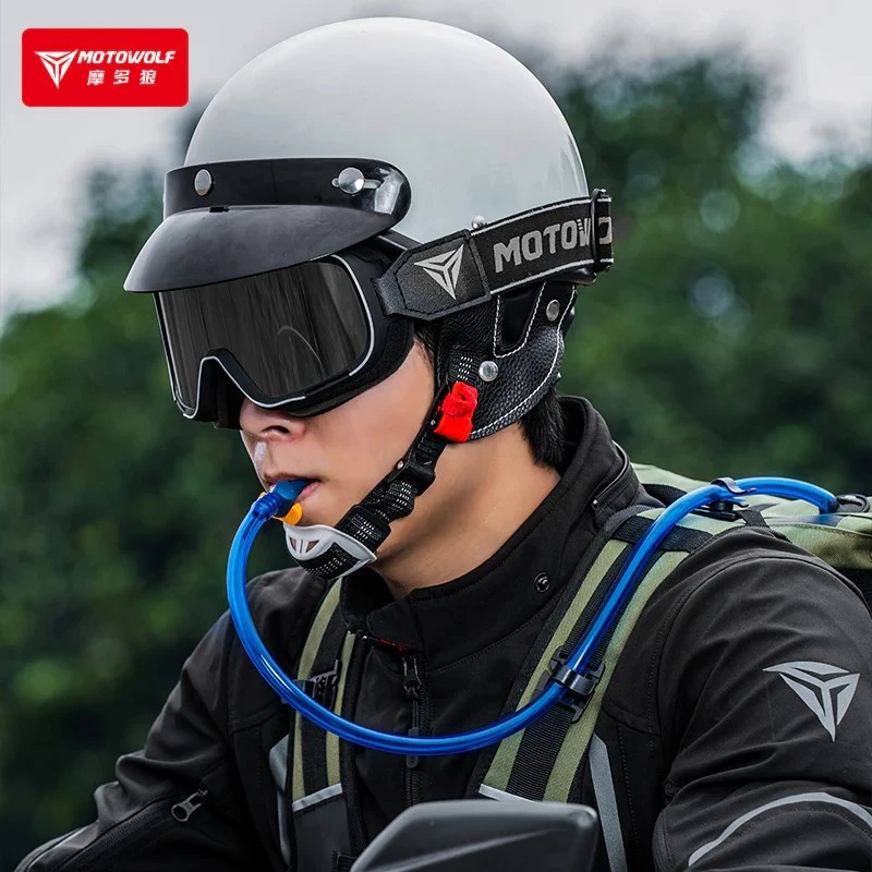 Kuprinė MotoWolf Baltas MB3W, su integruota gertuve, 21 L