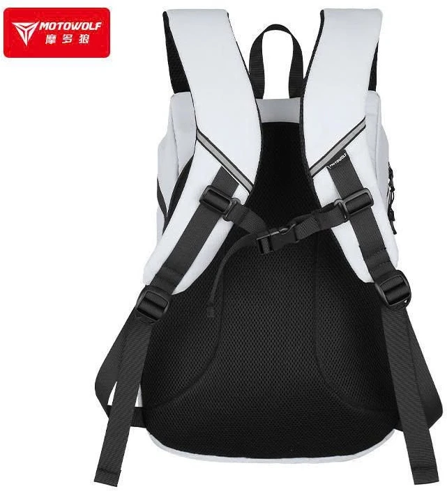 Kuprinė MotoWolf Baltas MDL0726W, tinkama šalmui, balta