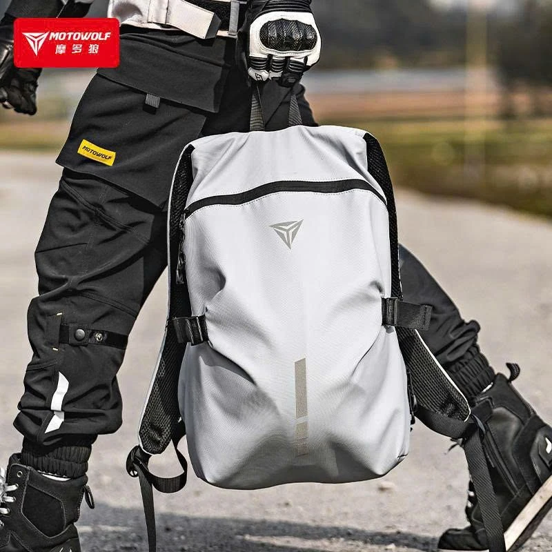 Kuprinė MotoWolf Baltas MDL0726W, tinkama šalmui, balta