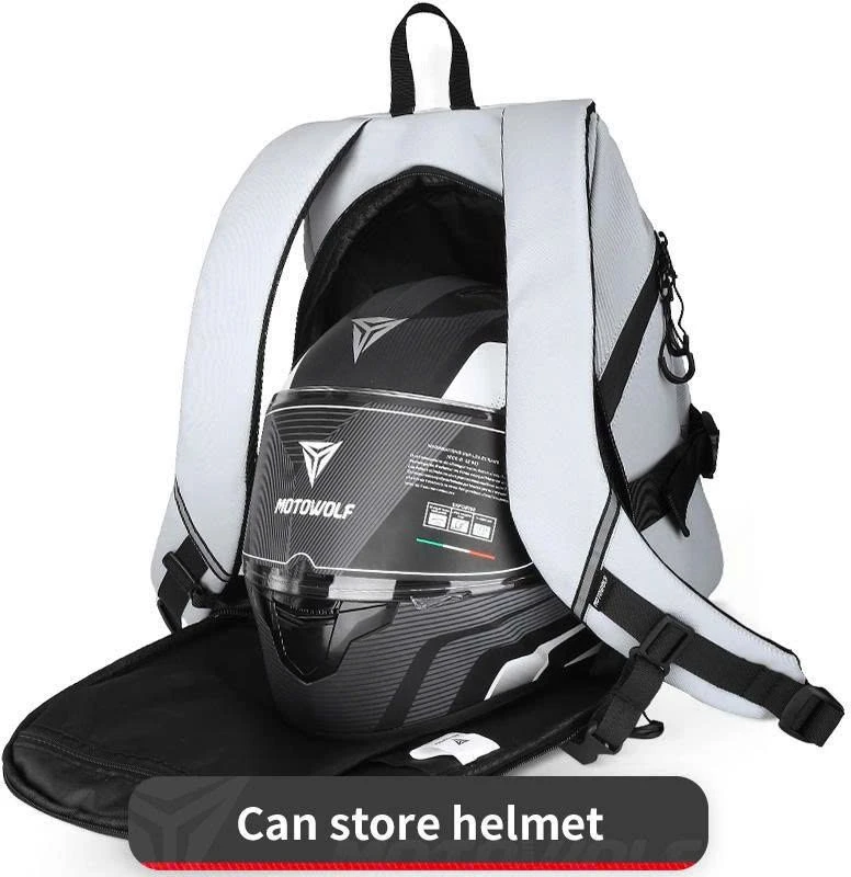 Kuprinė MotoWolf Baltas MDL0726W, tinkama šalmui, balta
