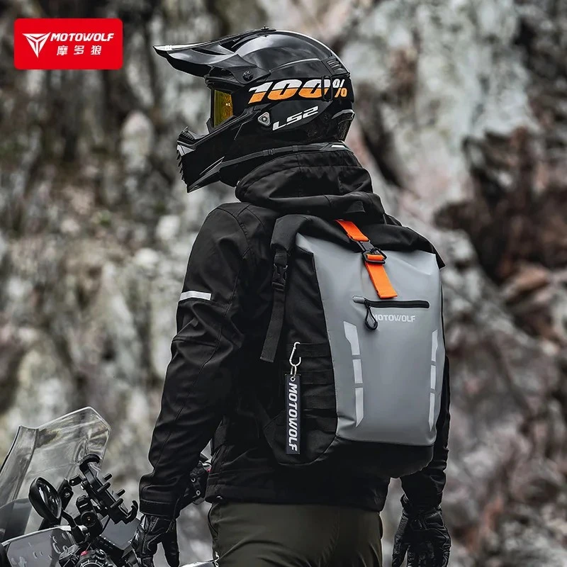 Kuprinė MotoWolf Gray MDL0716G, vandeniui atspari