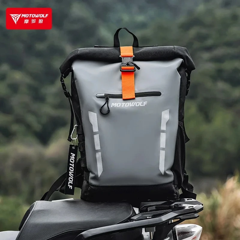 Kuprinė MotoWolf Gray MDL0716G, vandeniui atspari