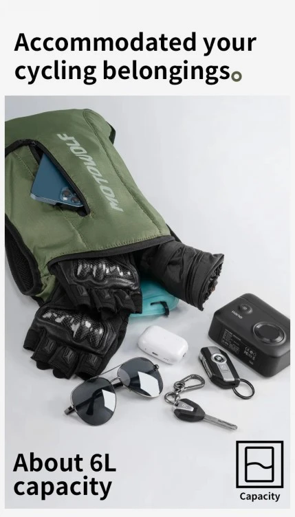 Kuprinė MotoWolf Hydration Juodas MB7B, su vandens talpa