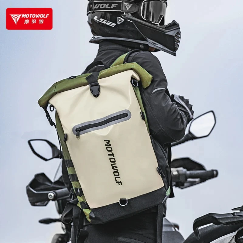 Kuprinė MotoWolf Light Žalias MB3LG, su integruota gertuve, 21 L