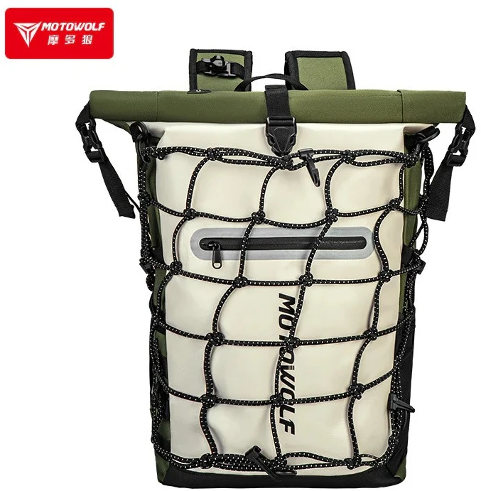 Kuprinė MotoWolf Light Žalias MB3LG, su integruota gertuve, 21 L
