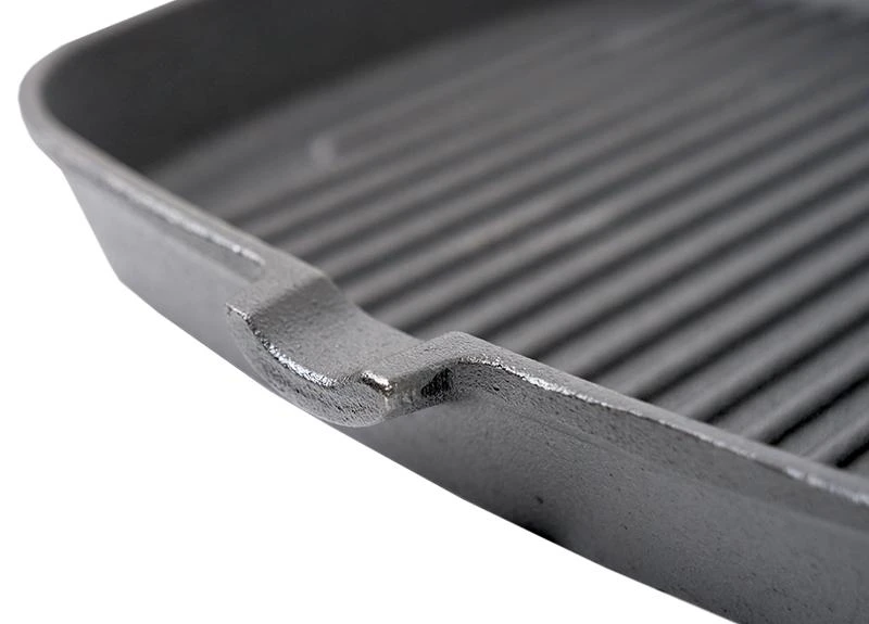 Kvadratinė ketaus keptuvė su grill paviršiumi Zyle 23 x 23 cm, ZY123KGFP
