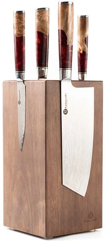 Magnetinis peilių stovas KAMAZAKI KZI2258GR, kiaučiuko medis