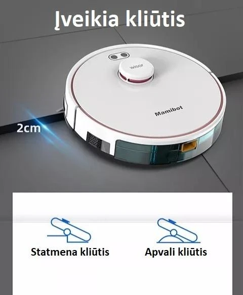 Dulkių siurblys - robotas Mamibot ExVac880 Wisor, Baltas
