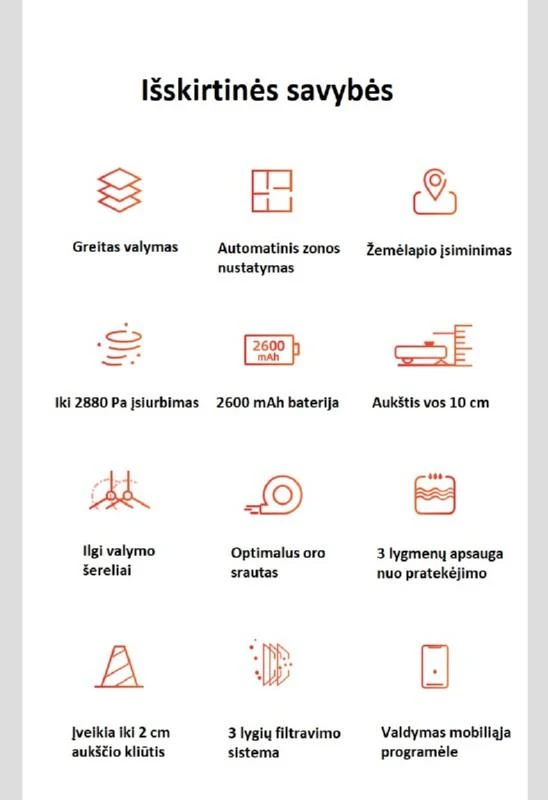 Dulkių siurblys - robotas Mamibot ExVac880 Wisor, Baltas