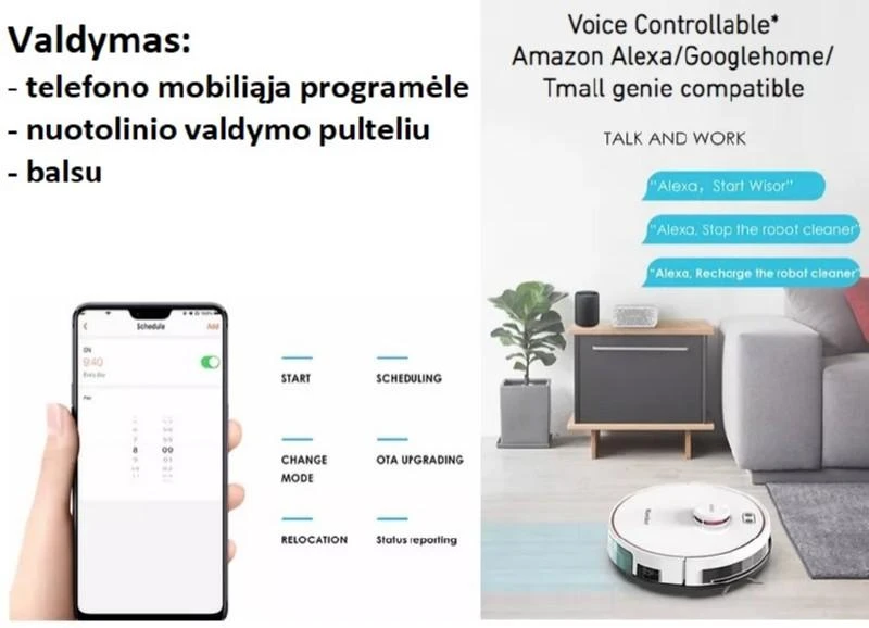 Dulkių siurblys - robotas Mamibot ExVac880 Wisor, Baltas