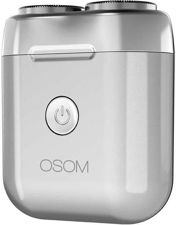 Mini plaukų skutimo mašinėlė-barzdaskutė OSOM Dual Blade Rotary Shaver OSOM02972, pilkos spalvos