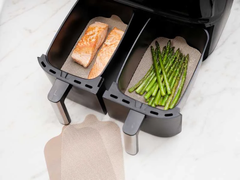 Nelimpantys daugkartinio naudojimo kepimo kilimėliai Zyle ZYDAFL, skirti karšto oro gruzdintuvėms