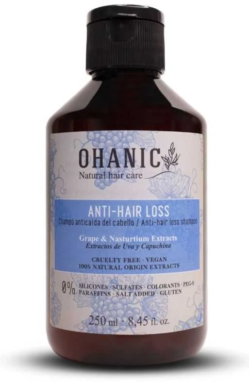 Rinkinys plaukams Ohanic Pack Anti Hair Loss, rinkinį sudaro: plaukų šampūnas 250 ml, ampulės nuo plaukų slinkimo 12 vnt., kosmetinė, OHANKITOH06