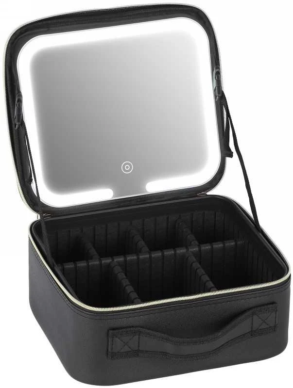 Lagaminas kosmetikos priemonėms OSOM Professional Cosmetic Case With Lighted Mirror OSOMP040BL, juodos spalvos
