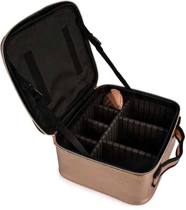 Lagaminas kosmetikos priemonėms OSOM Professional Cosmetic Case With Lighted Mirror OSOMP040RG, rožinės aukso spalvos