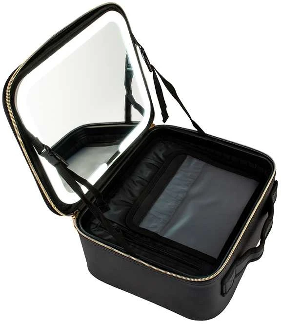 Lagaminas kosmetikos priemonėms OSOM Professional Cosmetic Case With Lighted Mirror OSOMP040BL, juodos spalvos