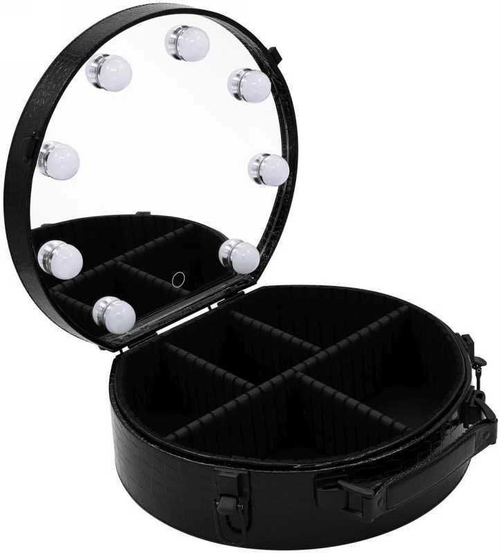 Lagaminas kosmetikos priemonėms OSOM Professional Lighted MakeUp Case OSOMPLC077BL, su lemputėmis, juodos spalvos