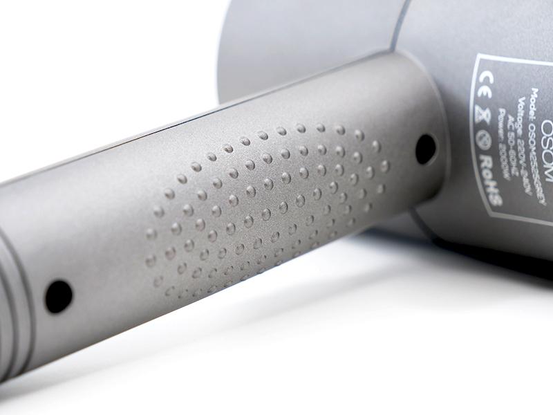 Plaukų džiovintuvas OSOM OSOM2525GREY, 2000 W, dviejų greičių, pilkos spalvos