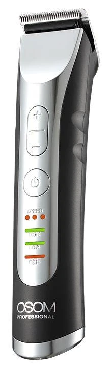 OSOM Professional Hair Trimmer Profesionali plaukų kantavimo mašinėlė - trimeris, LiFePo4 baterija, 100-240 V, 50/60 Hz, pilkos spalvos
