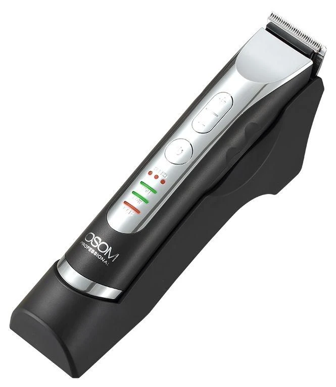 OSOM Professional Hair Trimmer Profesionali plaukų kantavimo mašinėlė - trimeris, LiFePo4 baterija, 100-240 V, 50/60 Hz, pilkos spalvos