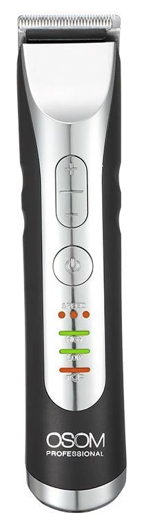 OSOM Professional Hair Trimmer Profesionali plaukų kantavimo mašinėlė - trimeris, LiFePo4 baterija, 100-240 V, 50/60 Hz, pilkos spalvos