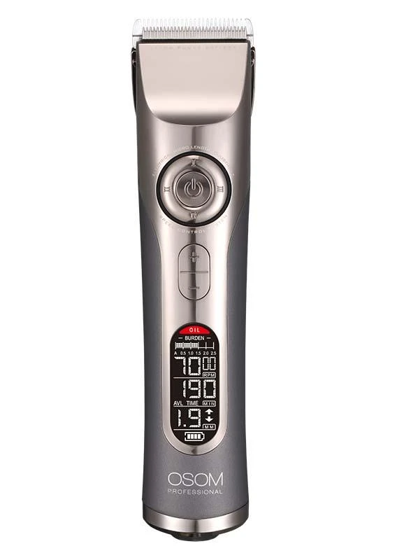 Profesionali plaukų kirpimo mašinėlė OSOM Professional Hair Clipper, reguliuojamas kirpimo ilgis 1 - 1,9 mm, su 8 šukutėmis