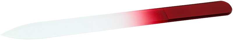 Stiklinė nagų dildė OSOM Professional NF04P-C08, smailiu galu, dvipusė su plastikiniu įdėklu, 13,5 cm