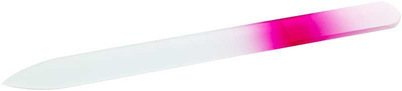 Stiklinė nagų dildė OSOM Professional NF04C22C03, smailiu galu, dvipusė su plastikiniu įdėklu, 13,5 cm