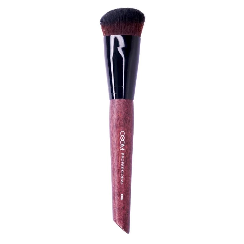 OSOM Professional Angled Contour brush kirstas kosmetinis teptukas veido kontūravimui, skystam pagrindui, sintetiniai šereliai