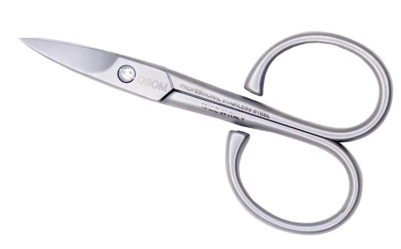 Osom Professional nerūdijančio plieno žirklutės nagams, 9 cm, išlenktos, smailiu galu