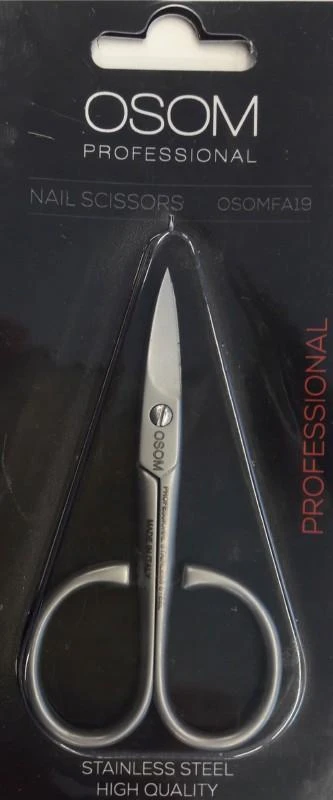 Osom Professional nerūdijančio plieno žirklutės nagams, 9 cm, išlenktos, smailiu galu