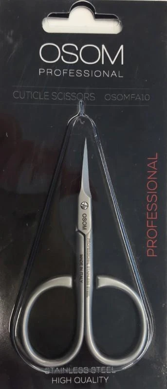 Žirklutės odelėms Osom Professional, 9 cm, nerūdijančio plieno, išlenktos, smailiu galu