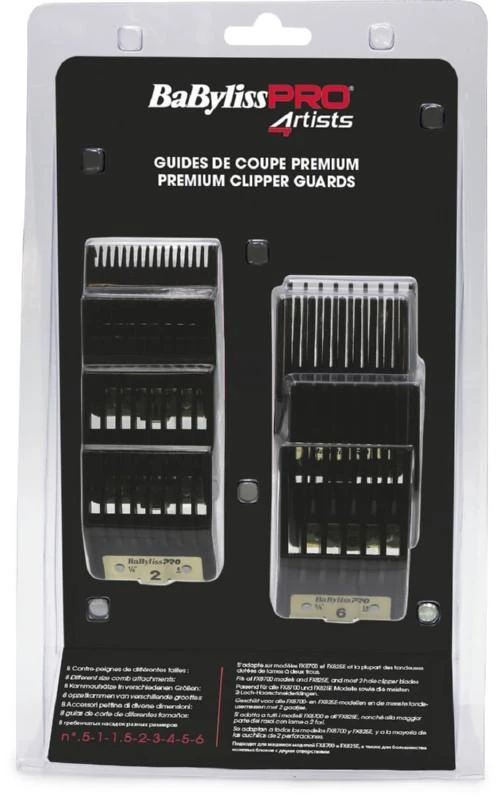 Papildomų šukų rinkinys BaByliss PRO Premium Clipper Guards X 8, FXPCGE