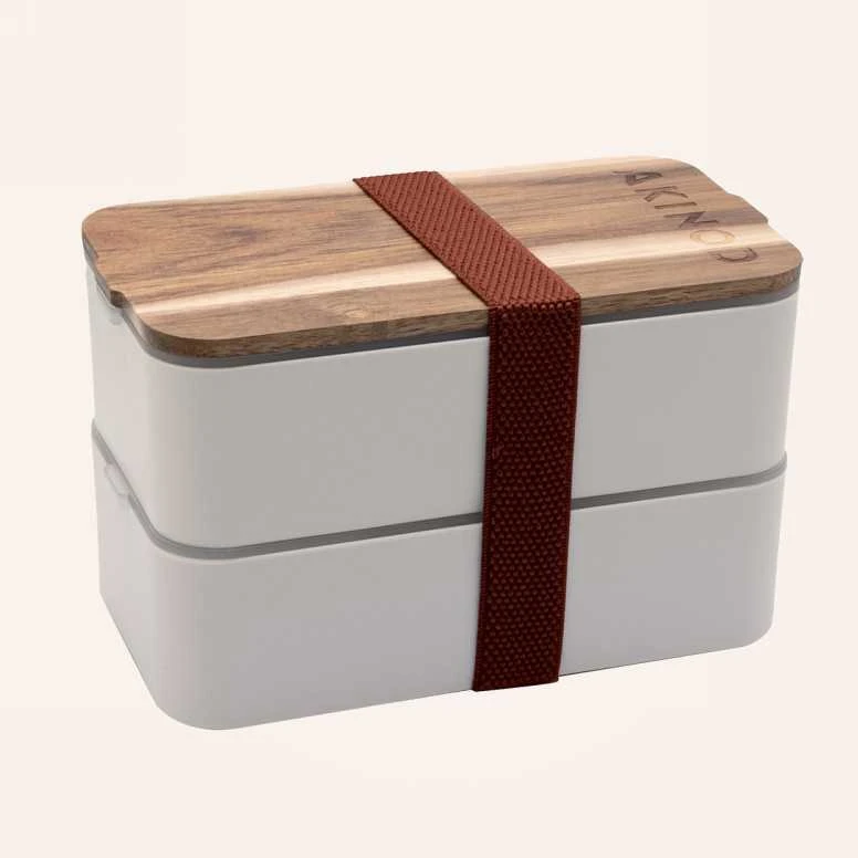 Pietų dėžutė su termo maišeliu Akinod Bento+Lunch bag 11:58 Blanc/Terracotta, AKI000056