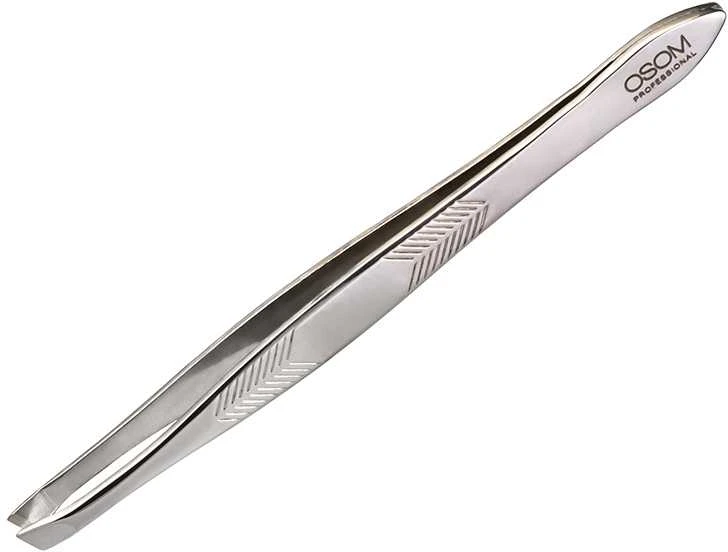 Pincetas profesionaliam naudojimui OSOM Professional Stainless Steel Tweezers OSOMPT07, kirstas, 89 mm