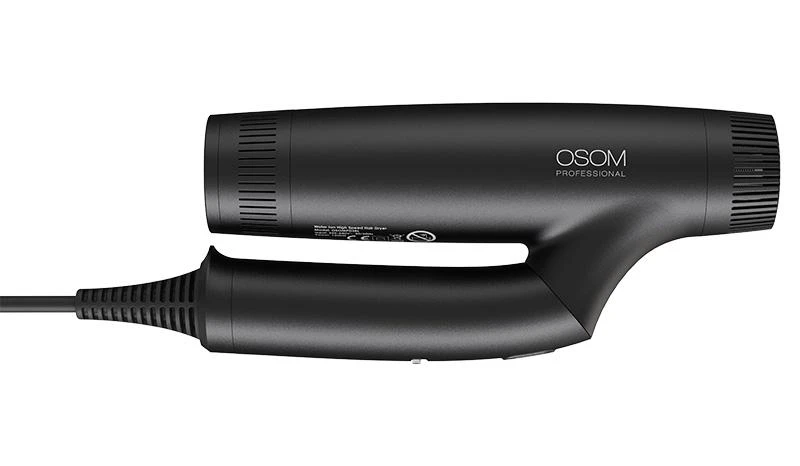 Plaukų džiovintuvas Osom Professional Black OSOMPD5BL, su jonų technologija, sulankstomas, juodos spalvos