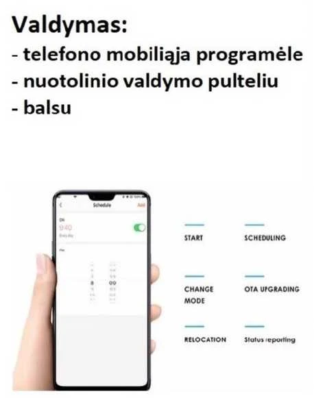 Plaunantis robotas siurblys su dulkių išpylimo stotele Mamibot EXVAC890SET Glory, baterija 5200 mAh, juodas