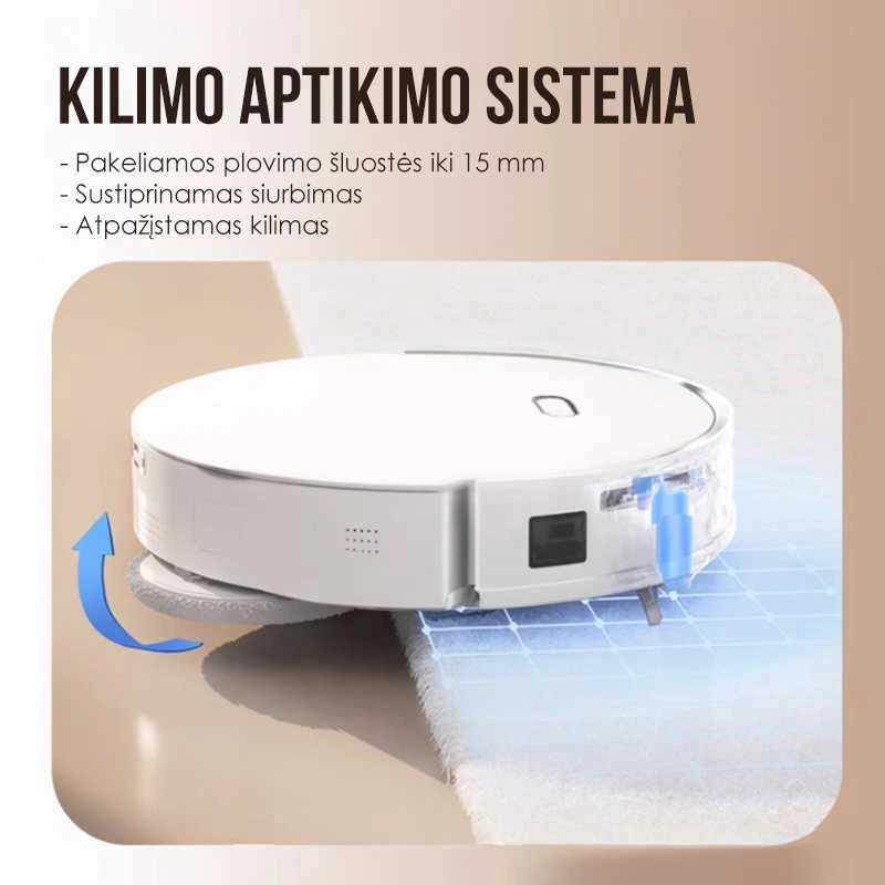 Plaunantis robotas siurblys Zyle WetBot ZY50RV, su savaiminio išsivalymo stotele