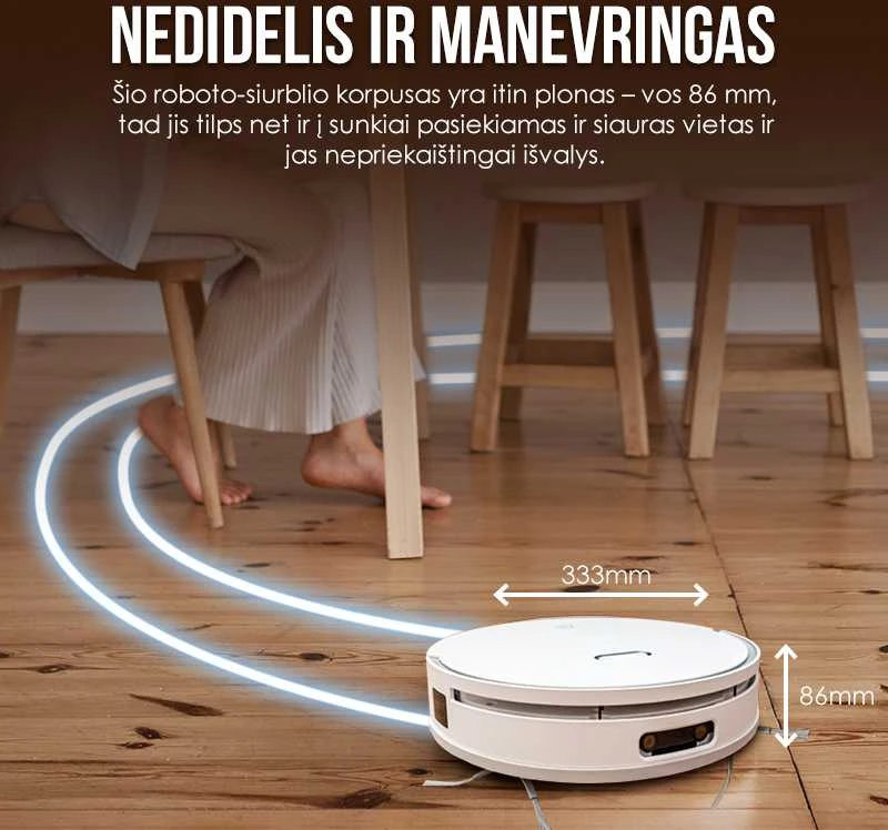 Plaunantis robotas siurblys Zyle WetBot ZY50RV, su savaiminio išsivalymo stotele