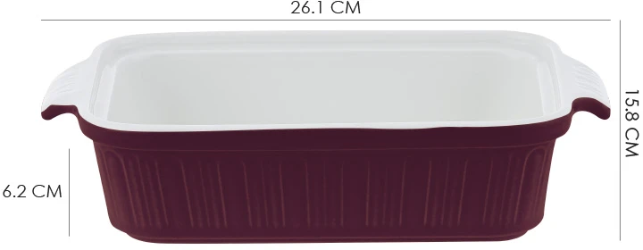 Porcelianinis kepimo indas Zyle ZY1810CDR raudonas, 1 L