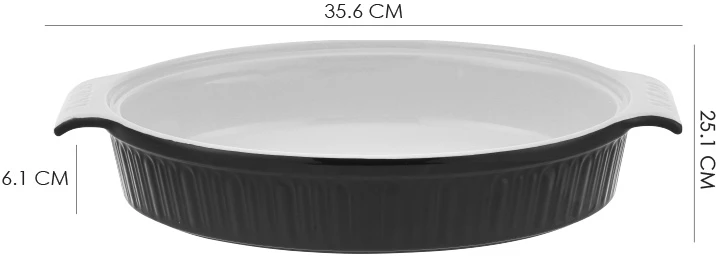 Porcelianinis kepimo indas Zyle ZY1830CDB juodas, 2 L