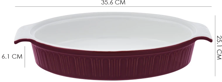 Porcelianinis kepimo indas Zyle ZY1830CDR raudonas, 2 L