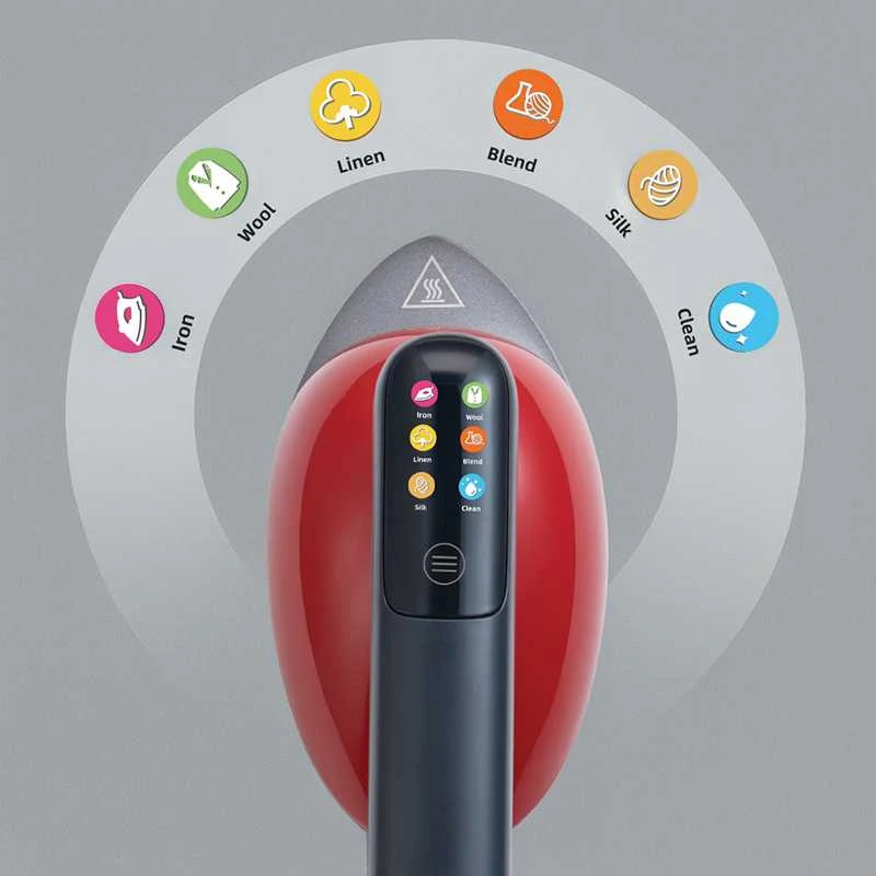 Garų lygintuvas Zyle Garment Steamer plus Iron 2 in 1, ZY904GSR, raudonas