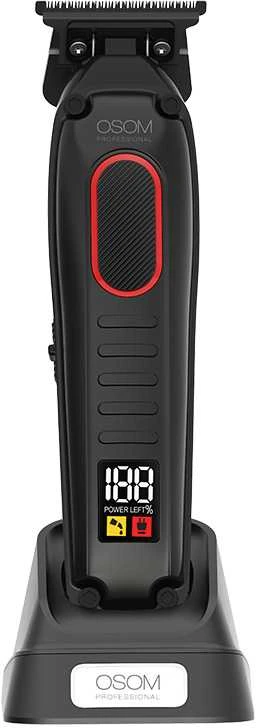 Profesionali plaukų kirpimo-kantavimo mašinėlė-trimeris OSOM Professional COMFORT Cordless Hair Trimmer OSOMPI78BL, juodos spalvos