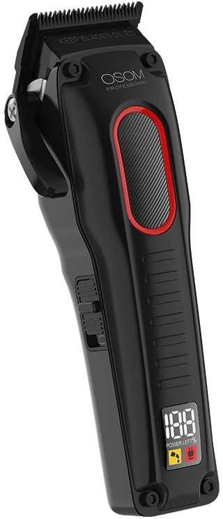 Profesionali plaukų kirpimo mašinėlė OSOM Professional COMFORT Cordless Hair Clipper OSOMPK78BL, juodos spalvos