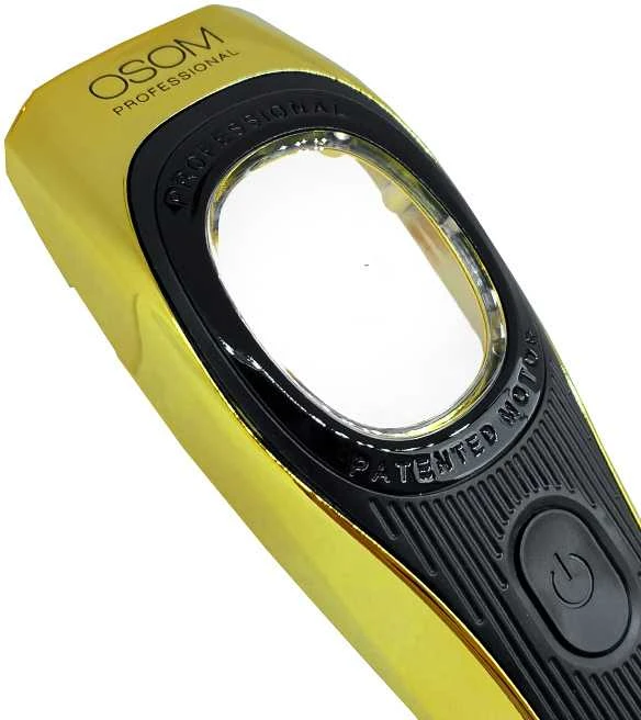 Profesionali plaukų kirpimo mašinėlė OSOM Professional PRIME Cordless Hair Clipper OSOMP01GOLD, aukso spalvos
