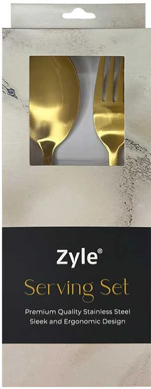 Serviravimo įrankių rinkinys Zyle ZY876GSI, aukso spalvos, 2 vnt.